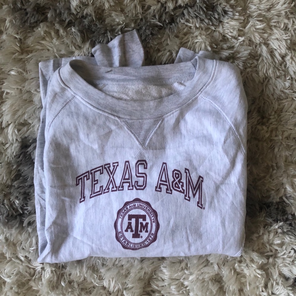 Texas a and m vintage varsity style crew neck